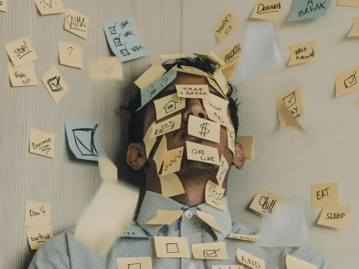 A person using a breathing reset during a stress spike