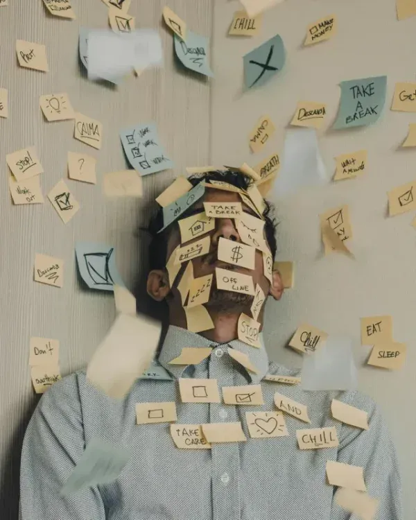 A person using a breathing reset during a stress spike