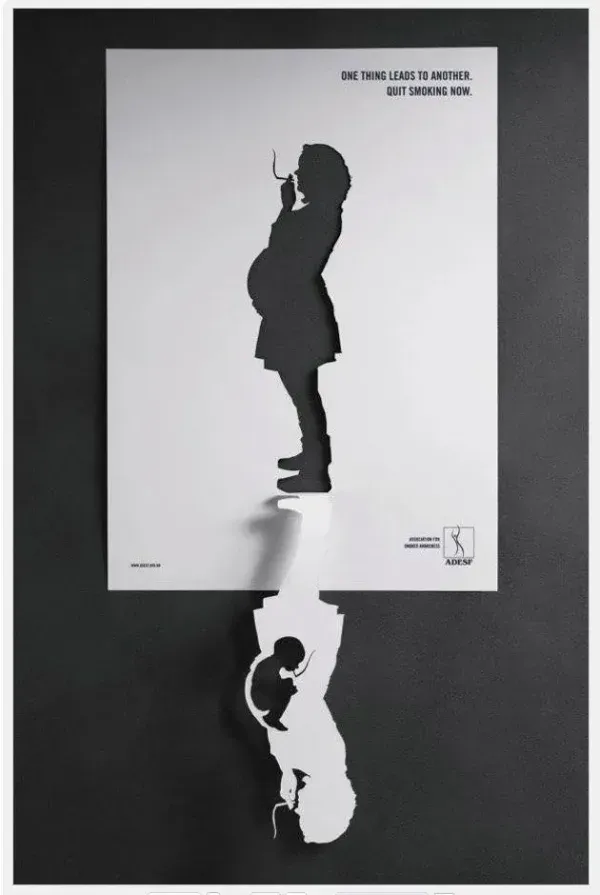A pregnant person choosing health over smoking