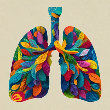 Healthy lungs recovering and healing